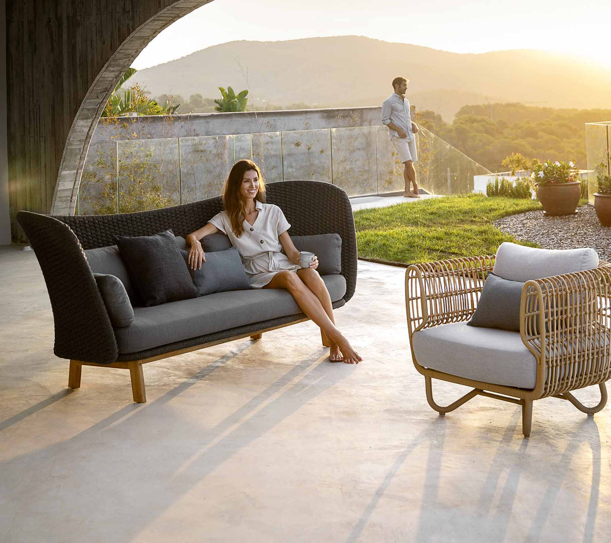 Peacock Wing 3-Seater Outdoor Sofa 5560RODGT