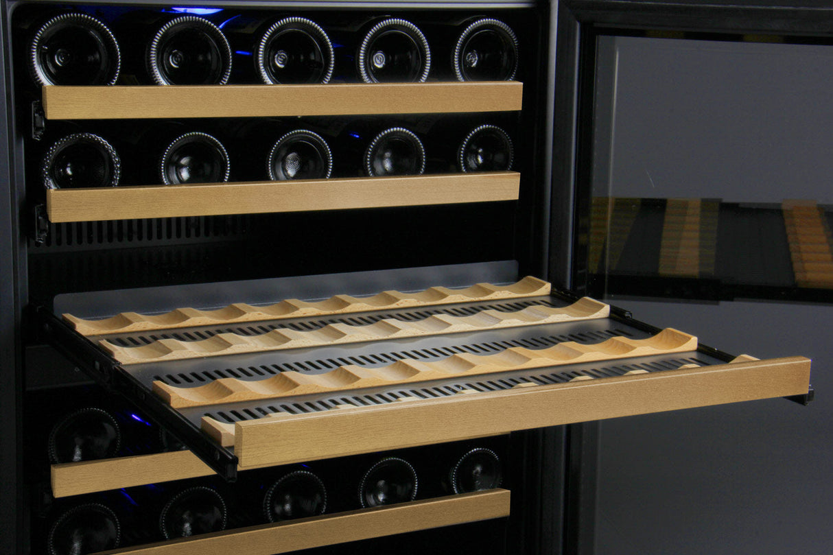 Allavino FlexCount Series 56 Bottle Single Zone Built-In Wine Refrigerator with Black Door Right Hinge VSWR56-1BR20
