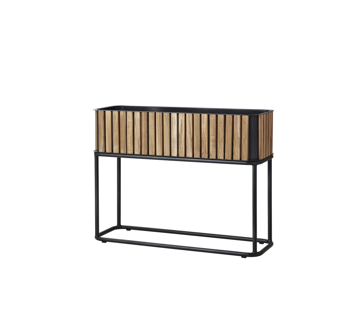Combine Rectangular Teak & Aluminium Planter with Base 5706TAL