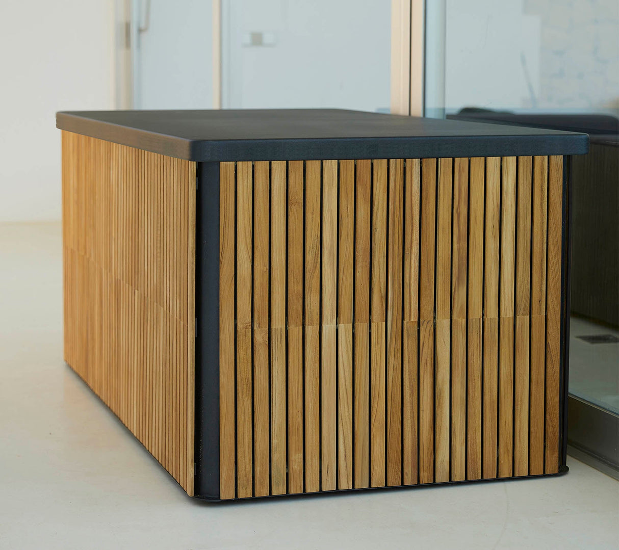 Combine Large Teak & Aluminium Cushion Storage Box 5709TAL