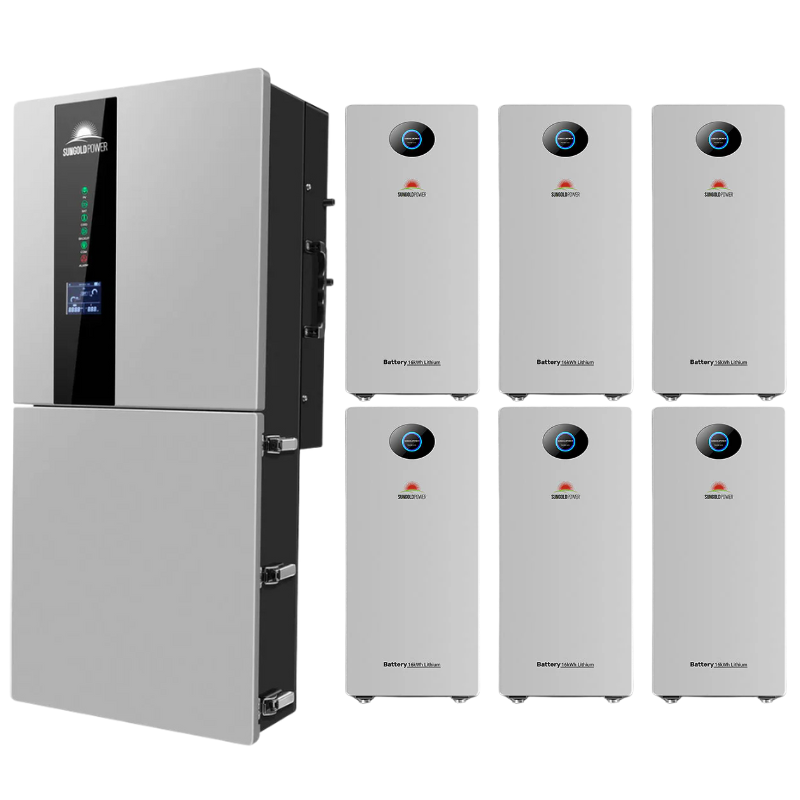 SunGoldPower 11.4kW 48V Split Phase Hybrid Solar Inverter + PowerMax 51.2V 314Ah Outdoor Energy Storage Battery