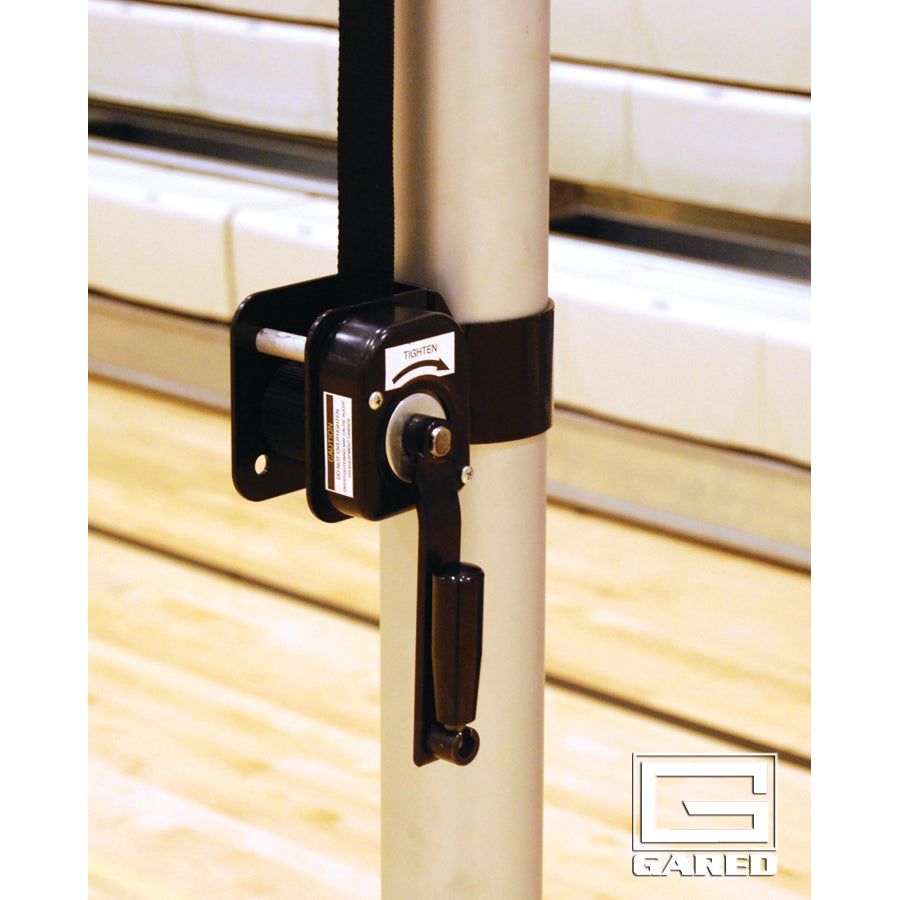 Gared RALLYLINE 3.5″ OD Aluminum Multi‑Sport Adjustable Height Scholastic Volleyball System 6000