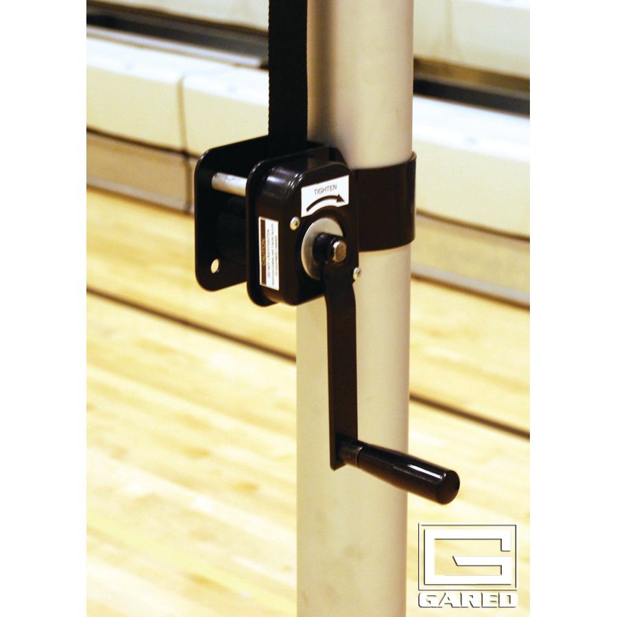 Gared RallyLine 3‑1/2" OD Scholastic Telescopic Two‑Court Volleyball System 6102