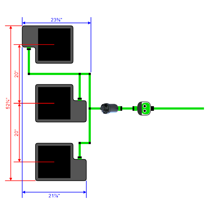 Alien Hydroponics EasyFeed 3 Pot 3 Row Kit