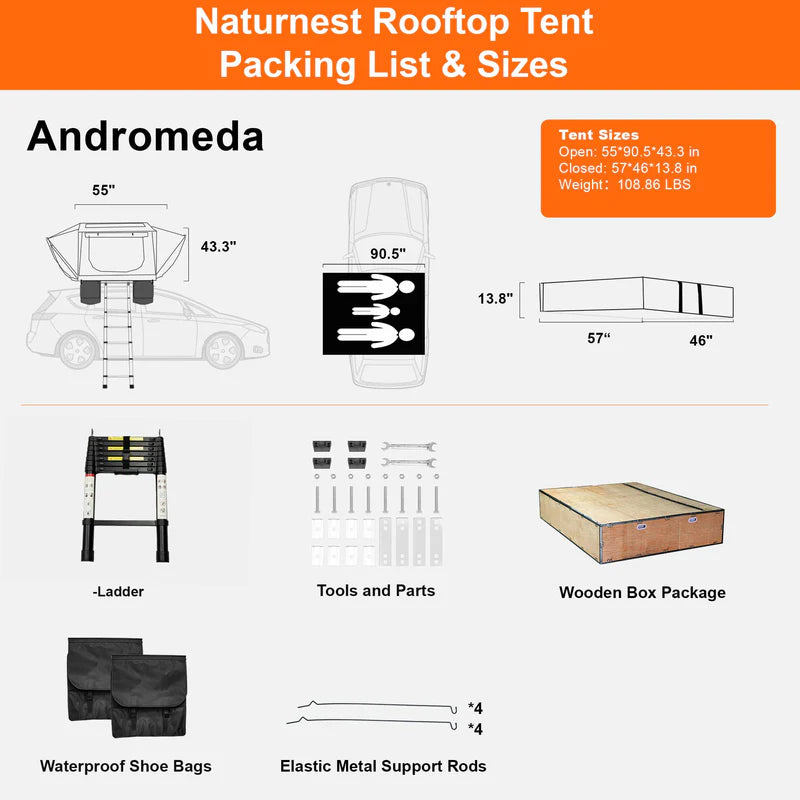 Naturnest Andromeda Soft Shell 2–3 Person Car Rooftop Tent - Dark Green