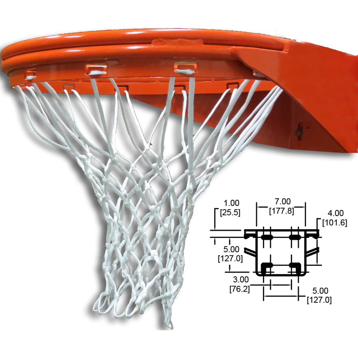 Gared Endurance 18" Fixed Rim Double‑Ring Steel Basketball Hoop Rim 8550