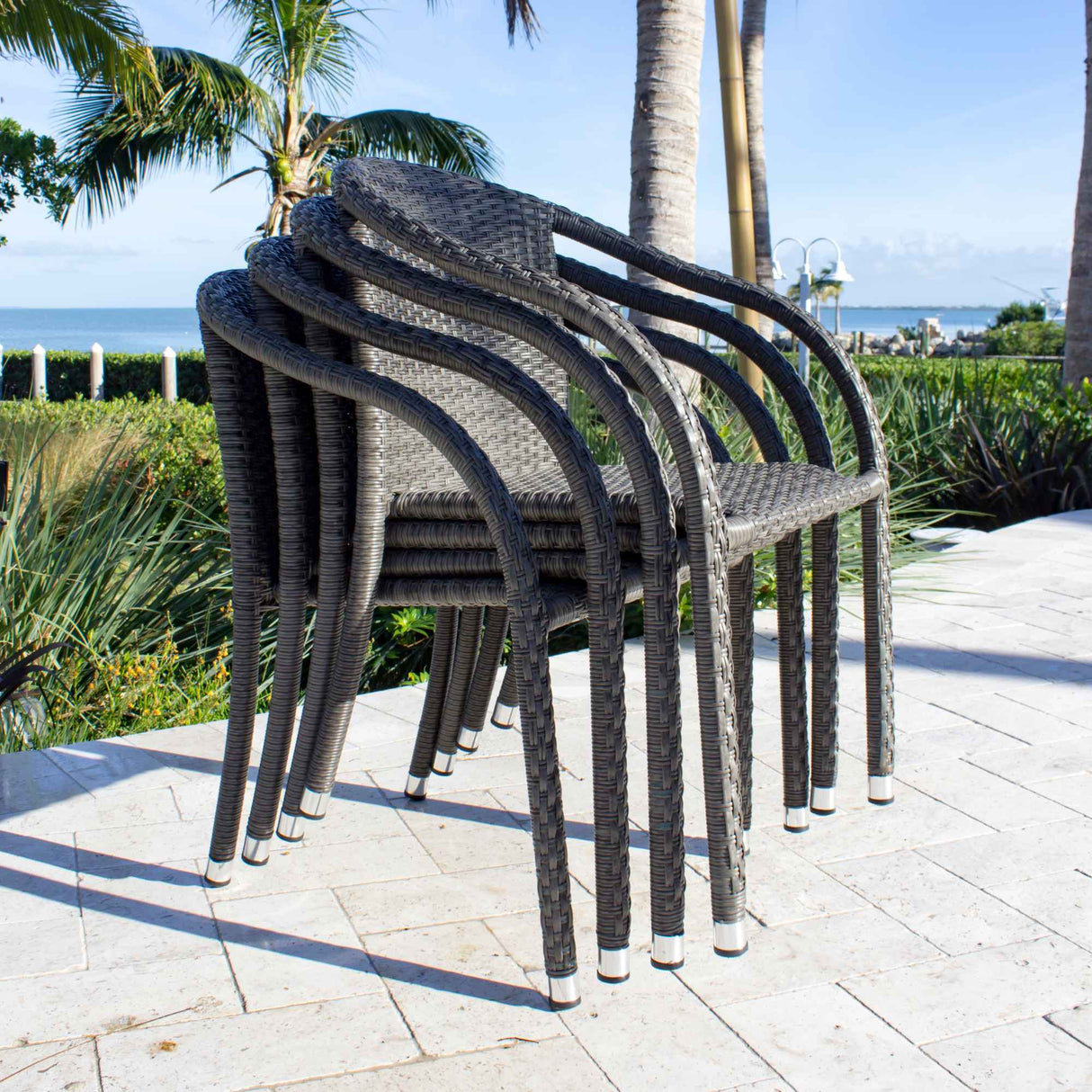 Spectrum Stackable Set of 2 Woven Armchairs