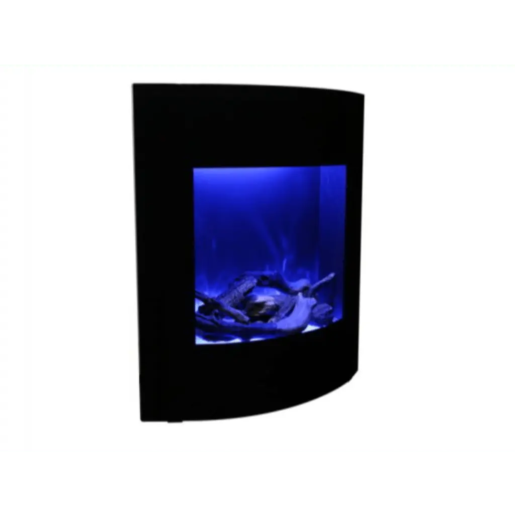 Amantii 24" Zero Clearance Electric Fireplace with Black Glass Surround and Log Set ZECL-24-2923-BG