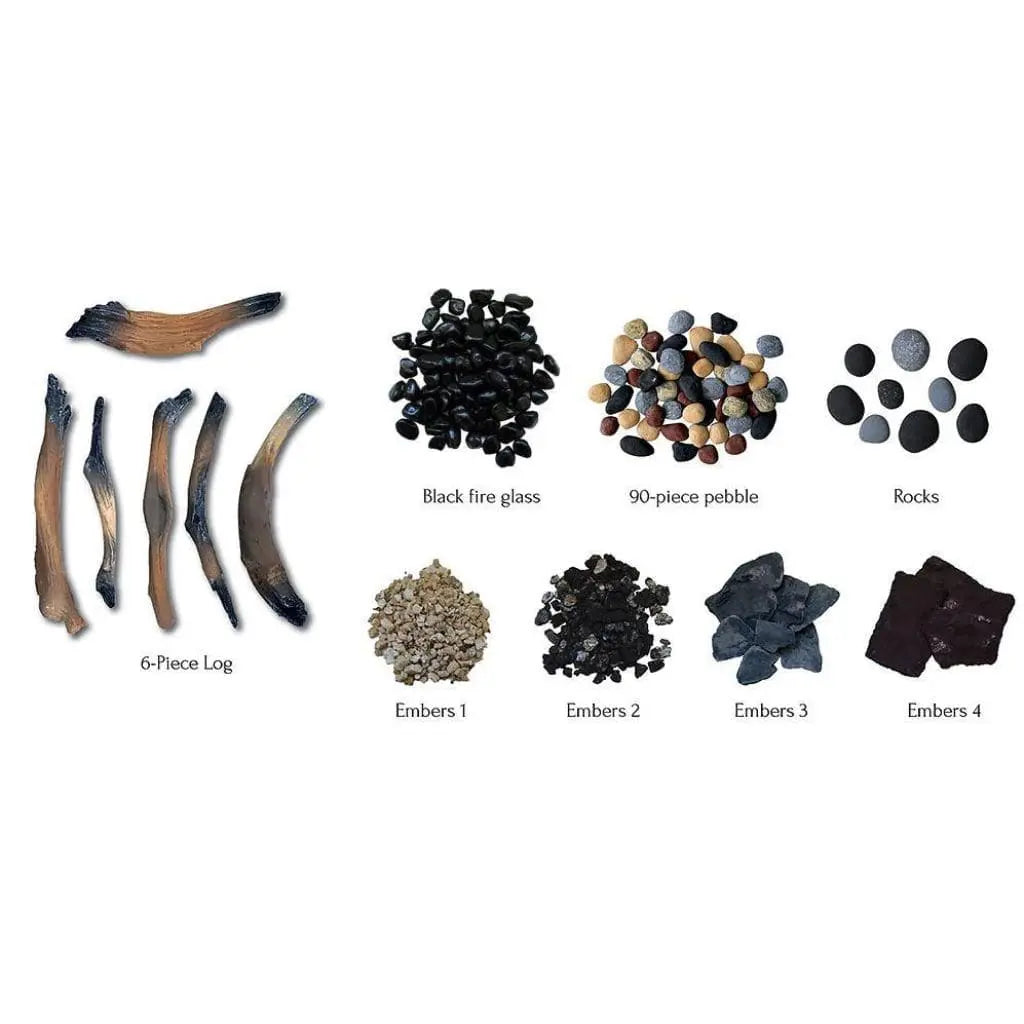 Amantii Designer 6-Piece Media Kit Accessory for Gas and Electric Fireplaces DESIGN-MEDIA-6PCE