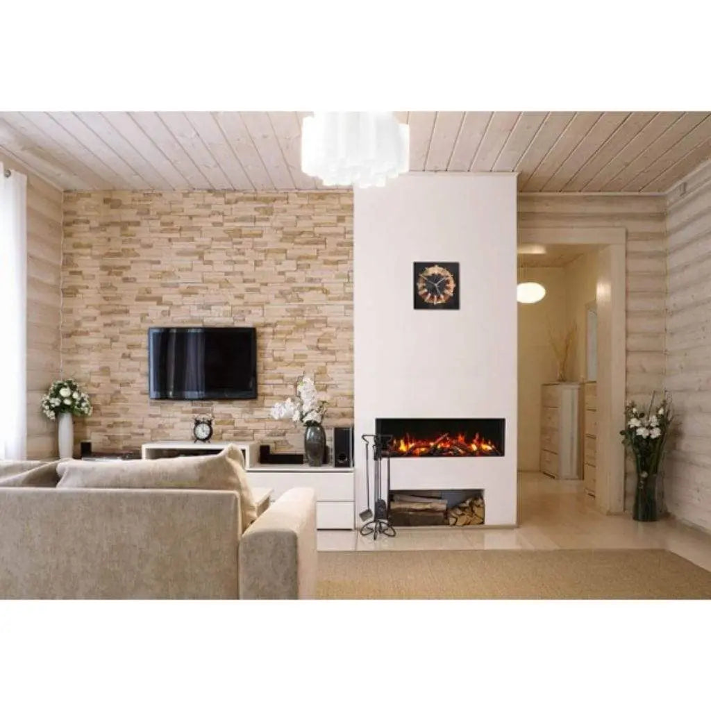 Amantii Tru-View Slim 30″ 3-Sided Electric Fireplace – Built-In Wall Unit