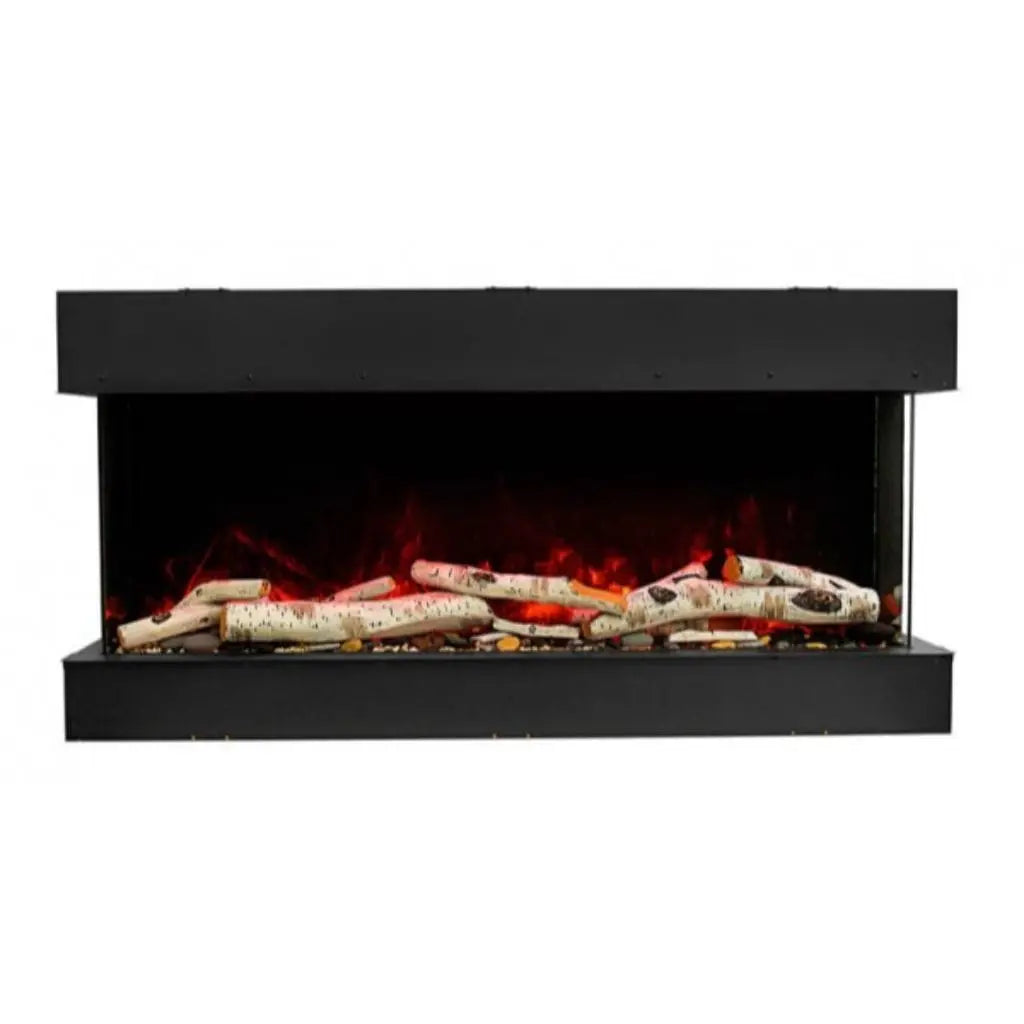 Amantii 72″ Tru-View Slim Built-In Smart 3-Sided Electric Fireplace