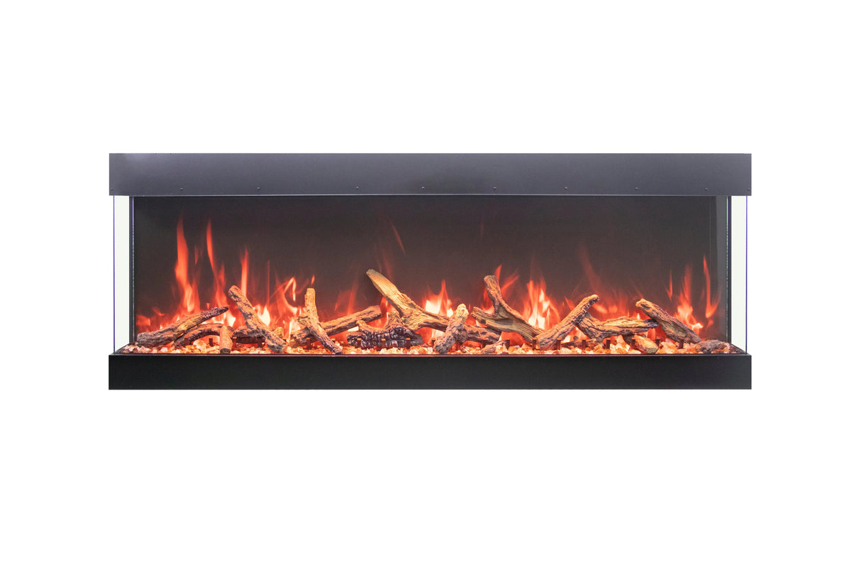 Amantii Tru View Bespoke 75" 3 Sided Indoor / Outdoor Electric Fireplace
