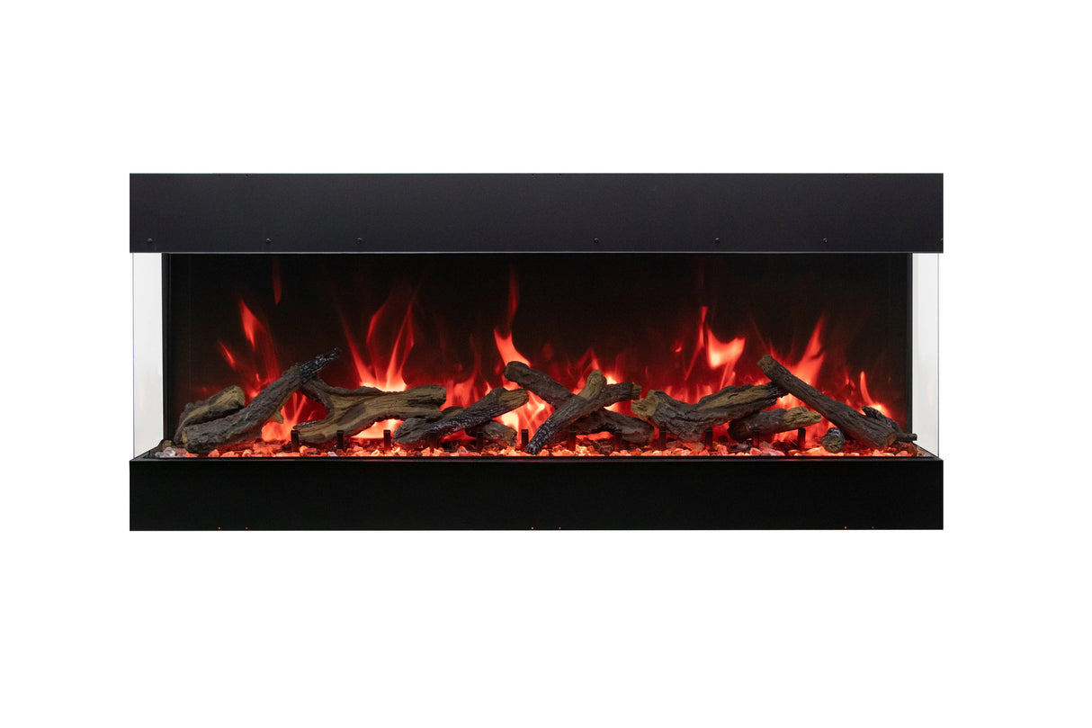 Amantii Tru View Bespoke 75" 3 Sided Indoor / Outdoor Electric Fireplace