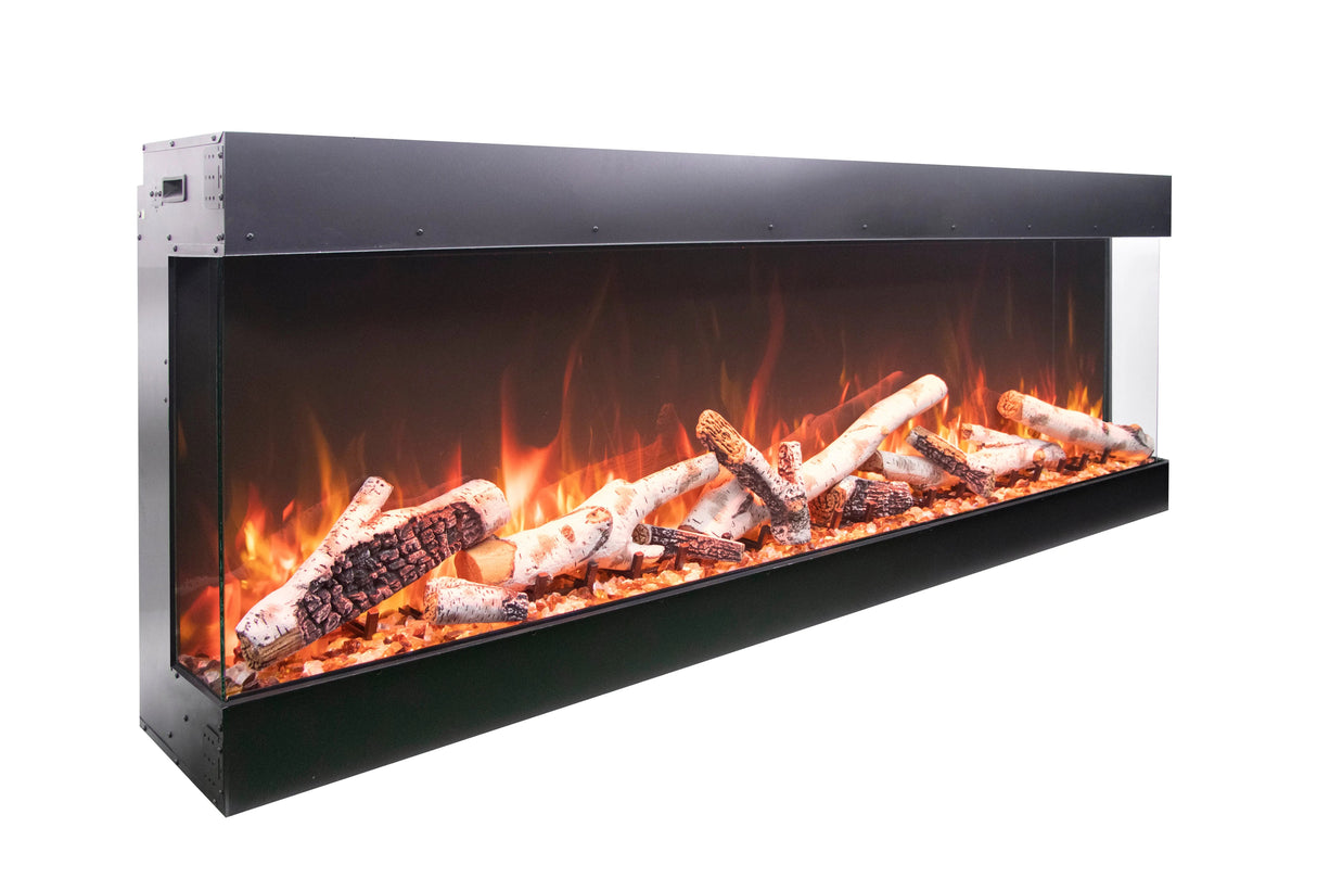 Amantii Tru View Bespoke 85" 3-Sided Indoor/Outdoor Electric Fireplace TRV-85-BESPOKE