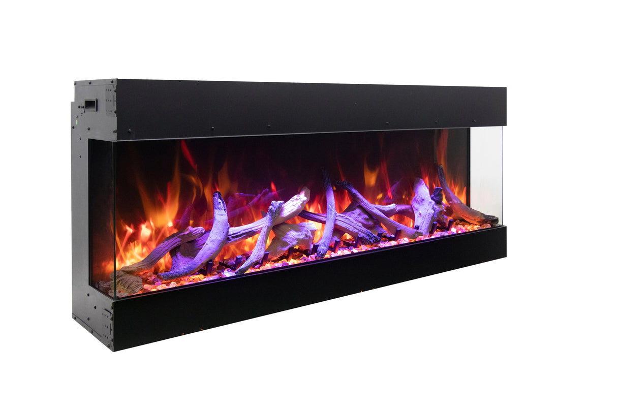 Amantii Tru View Bespoke 85" 3-Sided Indoor/Outdoor Electric Fireplace TRV-85-BESPOKE