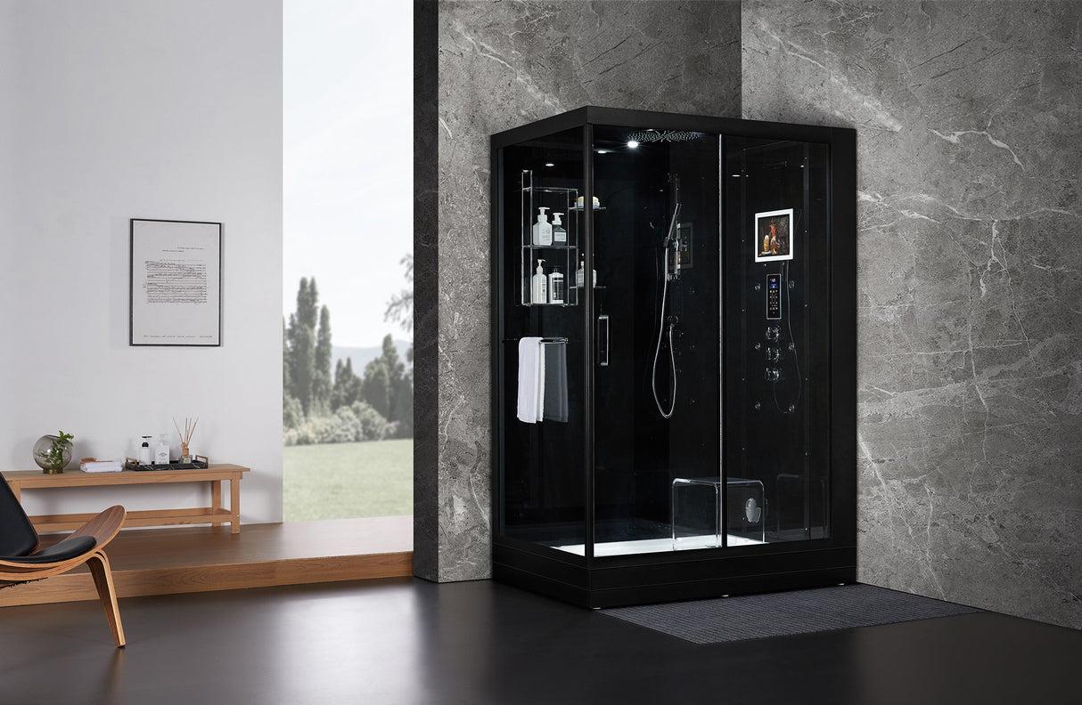 Maya Bath Platinum Anzio-R 57″ × 37″ × 88″ Steam Shower