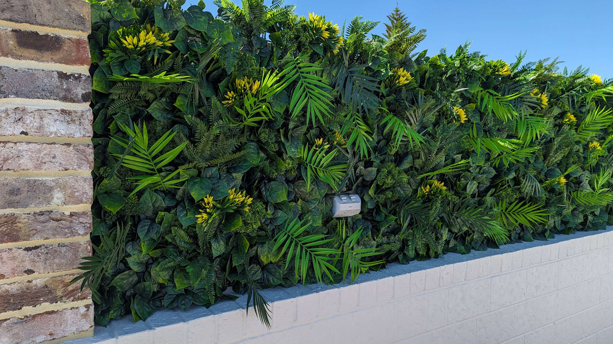 Designer Plants USA Luxury Flowering Hawaiian Sunrise Artificial Vertical Garden 40" x 40" 11SQ FT Commercial Grade UV Resistant
