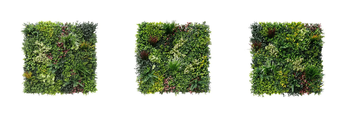 Designer Plants USA Evergreen Triptych Vertical Garden Wall Set 3 Pieces UV Resistant