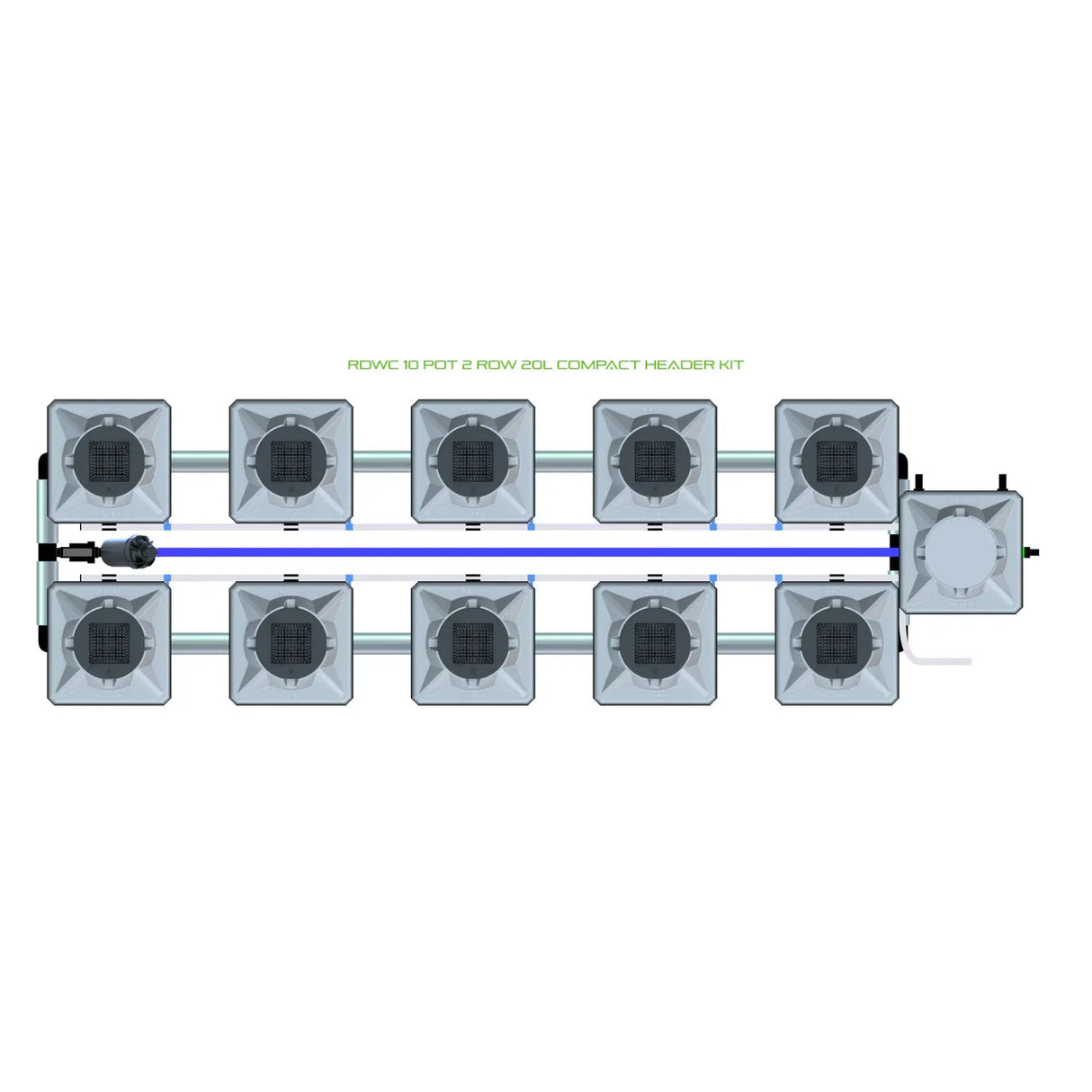 Alien Hydroponics RDWC 10 Pot 2 Row Kit