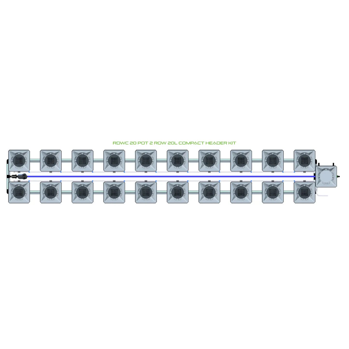 Alien Hydroponics RDWC 20 Pot 2 Row Kit