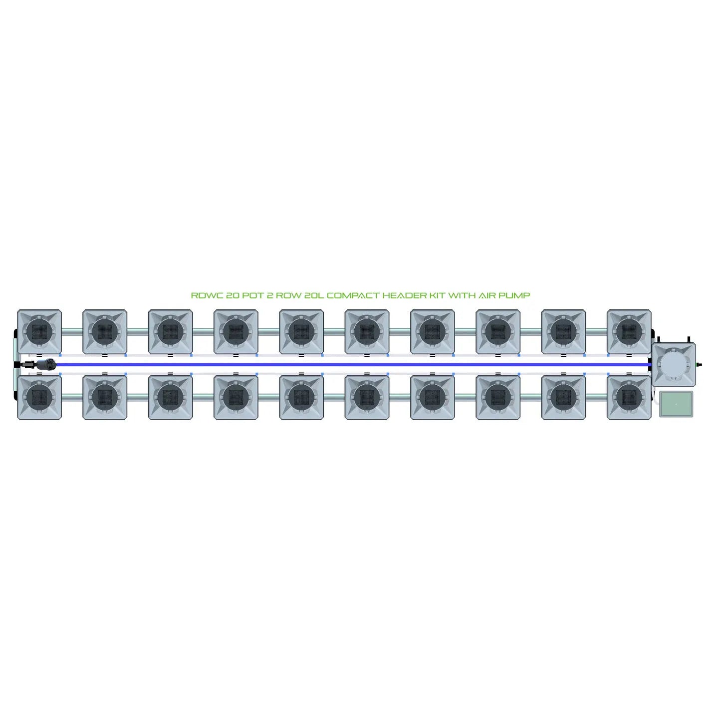 Alien Hydroponics RDWC 20 Pot 2 Row Kit
