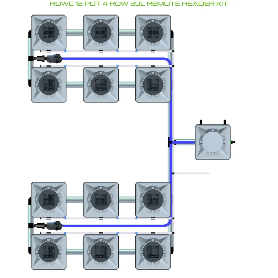 Alien Hydroponics RDWC 12 Pot 4 Row Kit