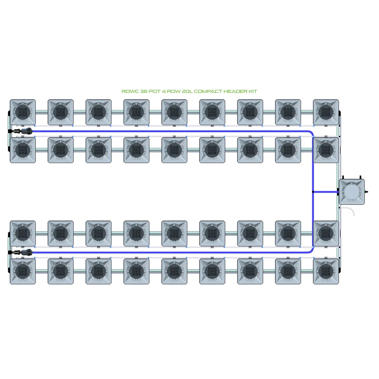 Alien Hydroponics RDWC 36 Pot 4 Row Kit
