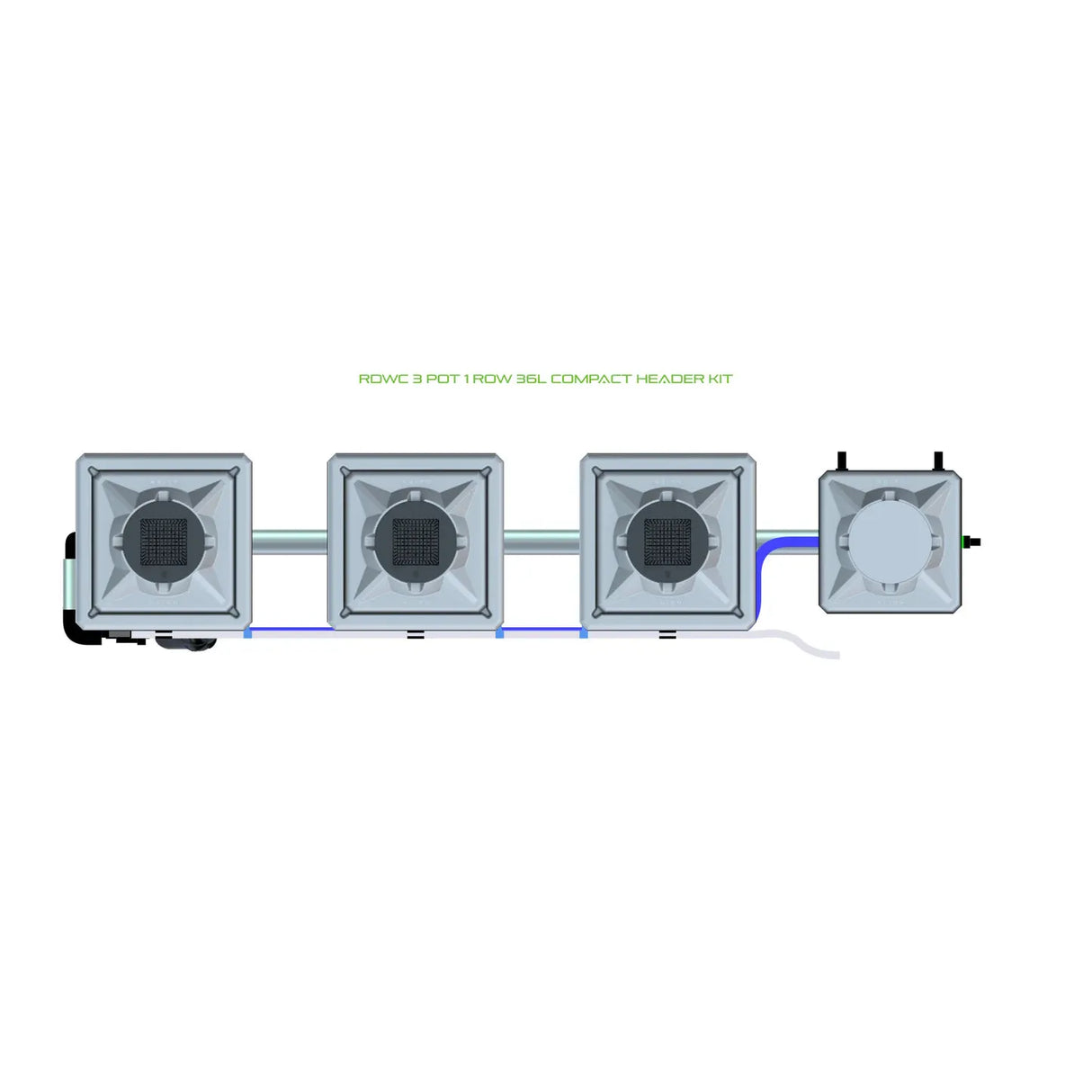 Alien Hydroponics RDWC 3 Pot 1 Row Kit