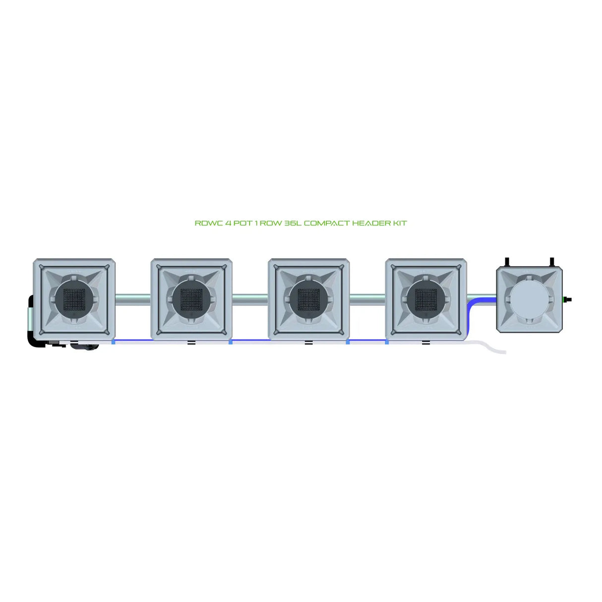 Alien Hydroponics RDWC 4 Pot 1 Row Kit