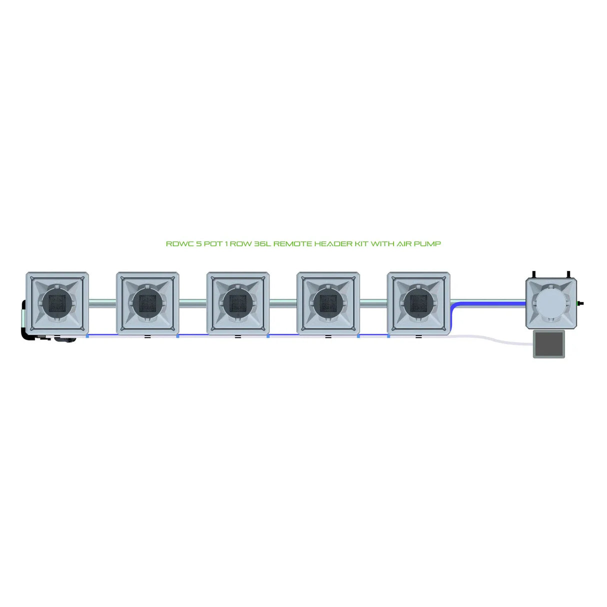 Alien Hydroponics RDWC 5 Pot 1 Row Kit