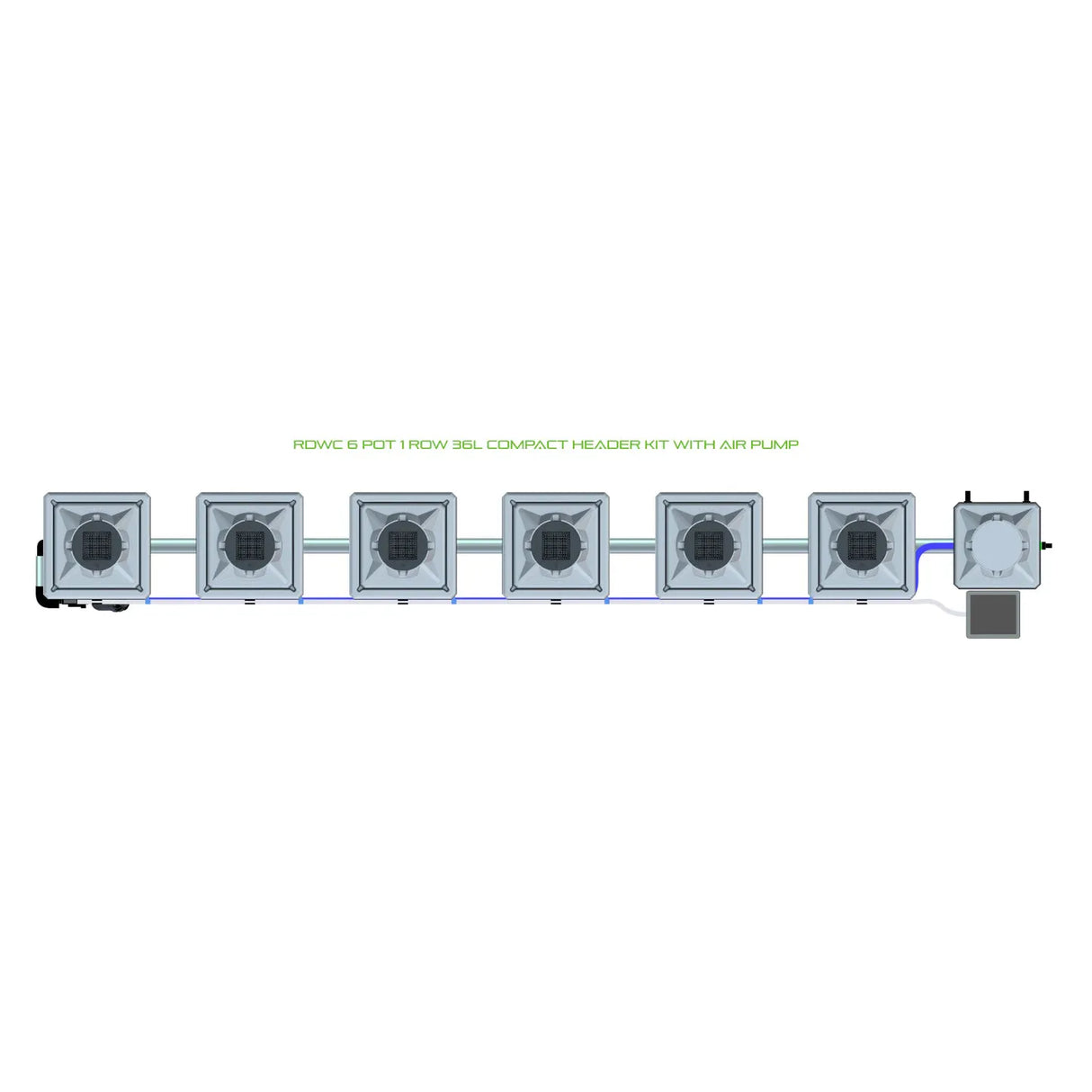 Alien Hydroponics RDWC 6 Pot 1 Row Kit
