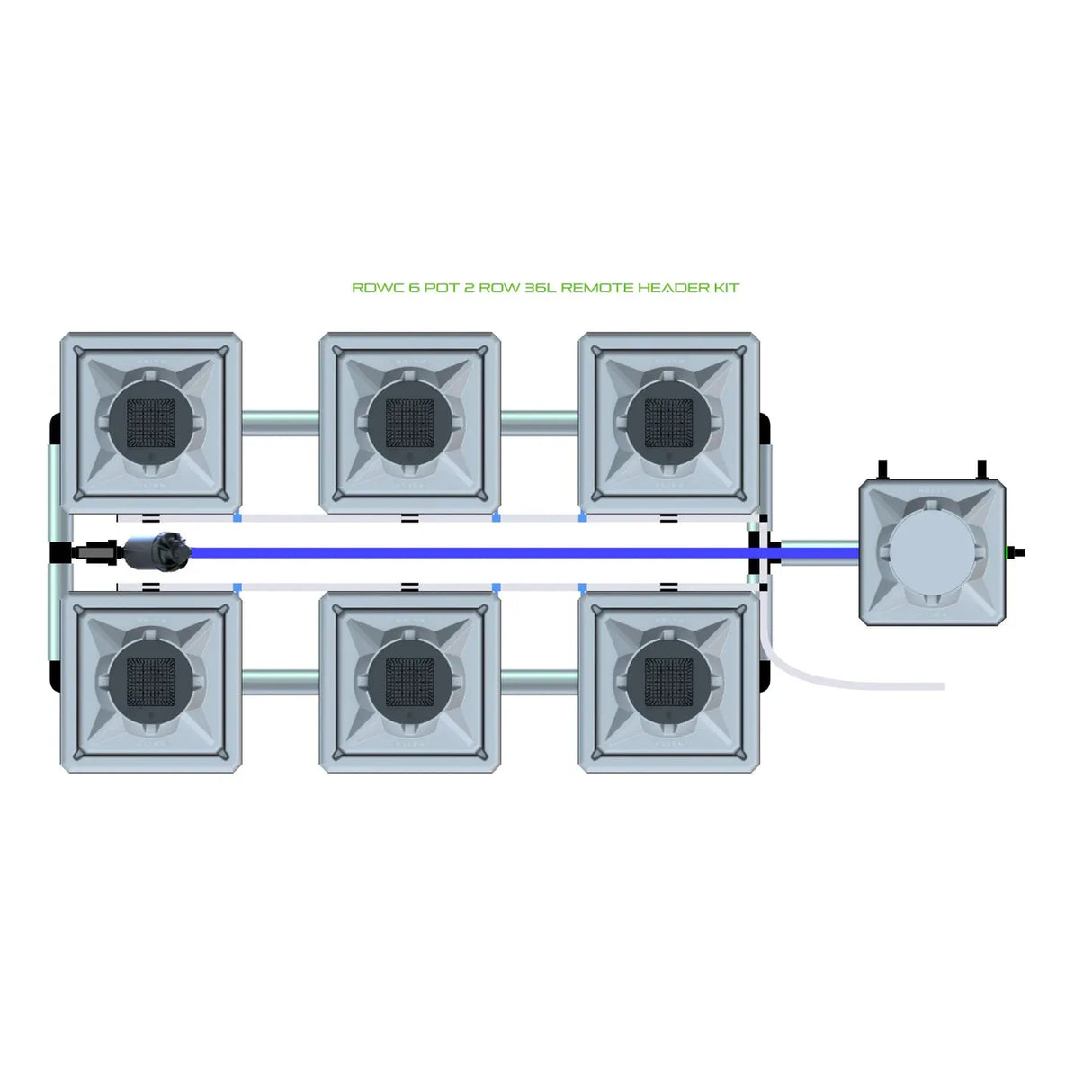 Alien Hydroponics RDWC 6 Pot 2 Row Kit