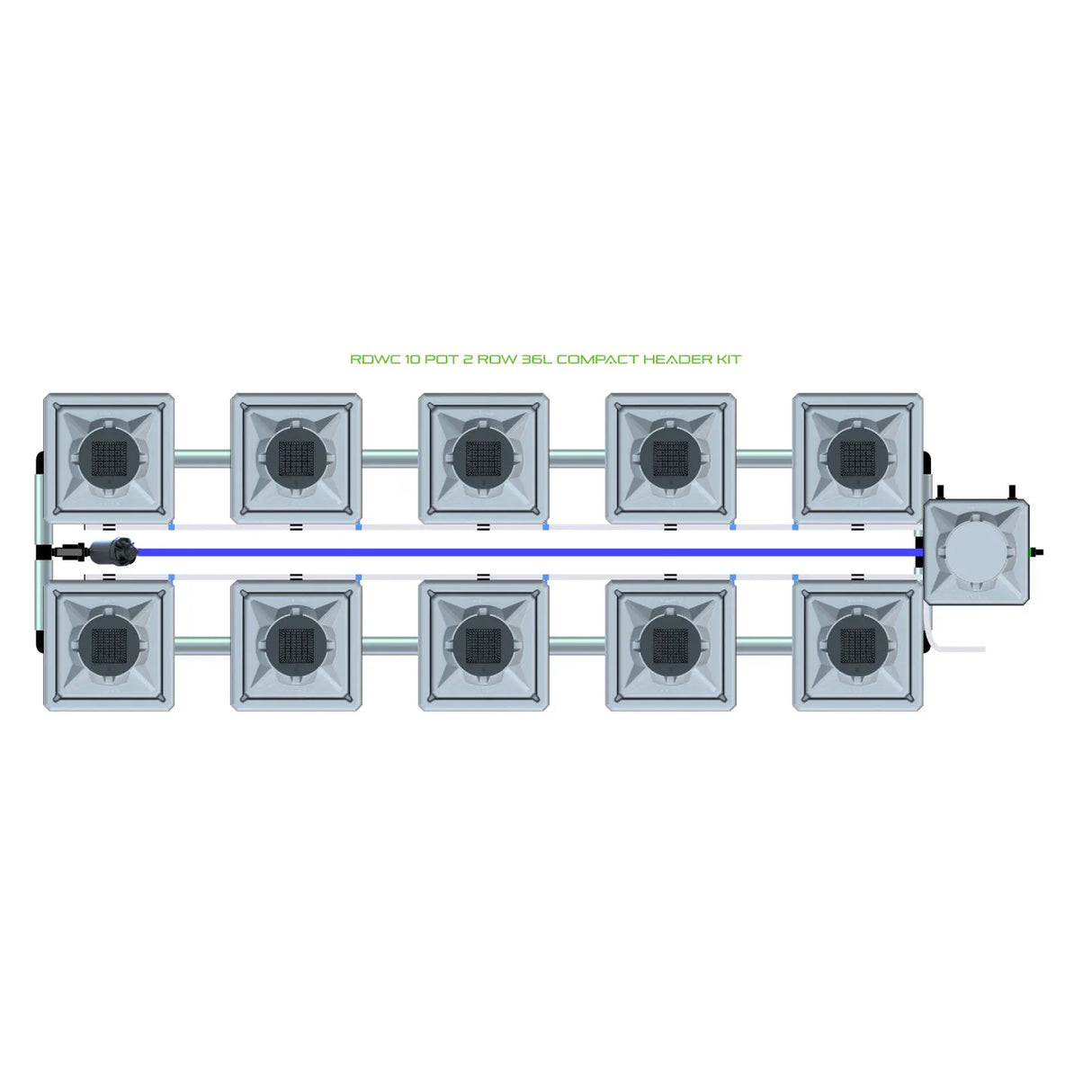 Alien Hydroponics RDWC 10 Pot 2 Row Kit