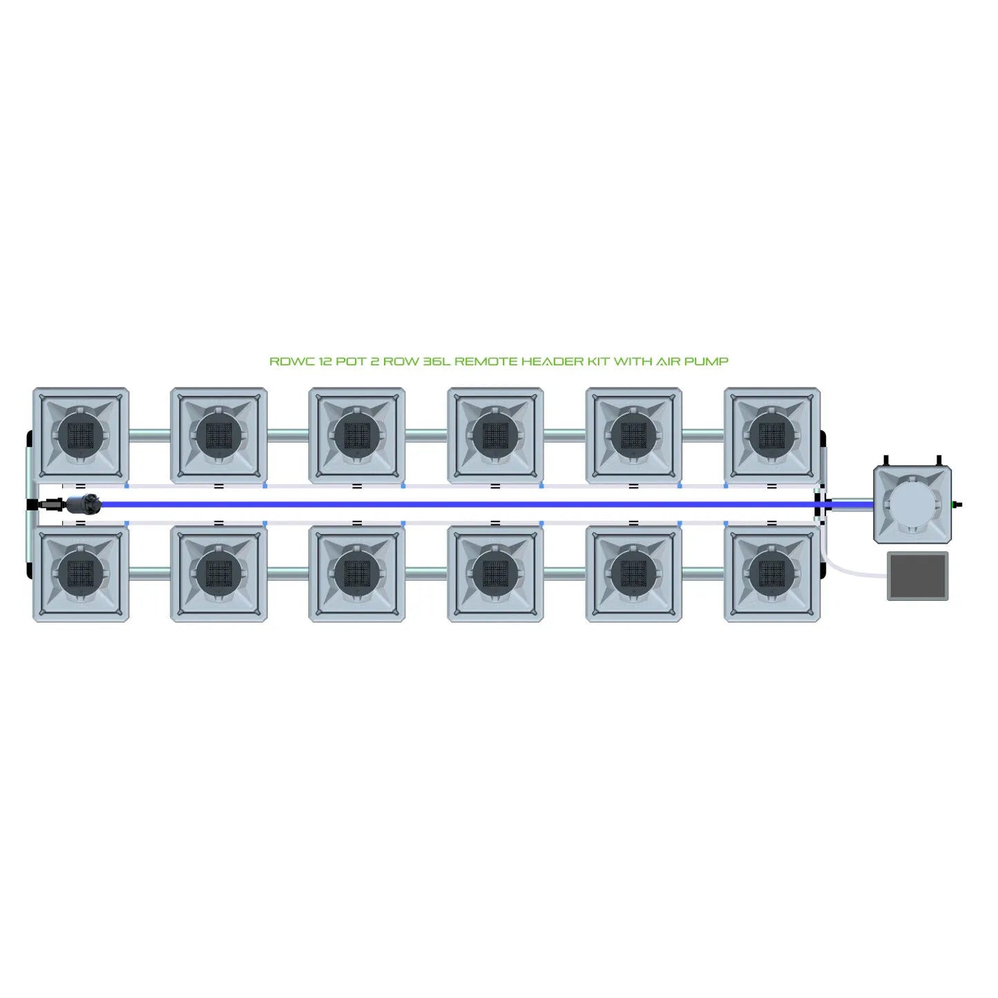 Alien Hydroponics RDWC 12 Pot 2 Row Kit