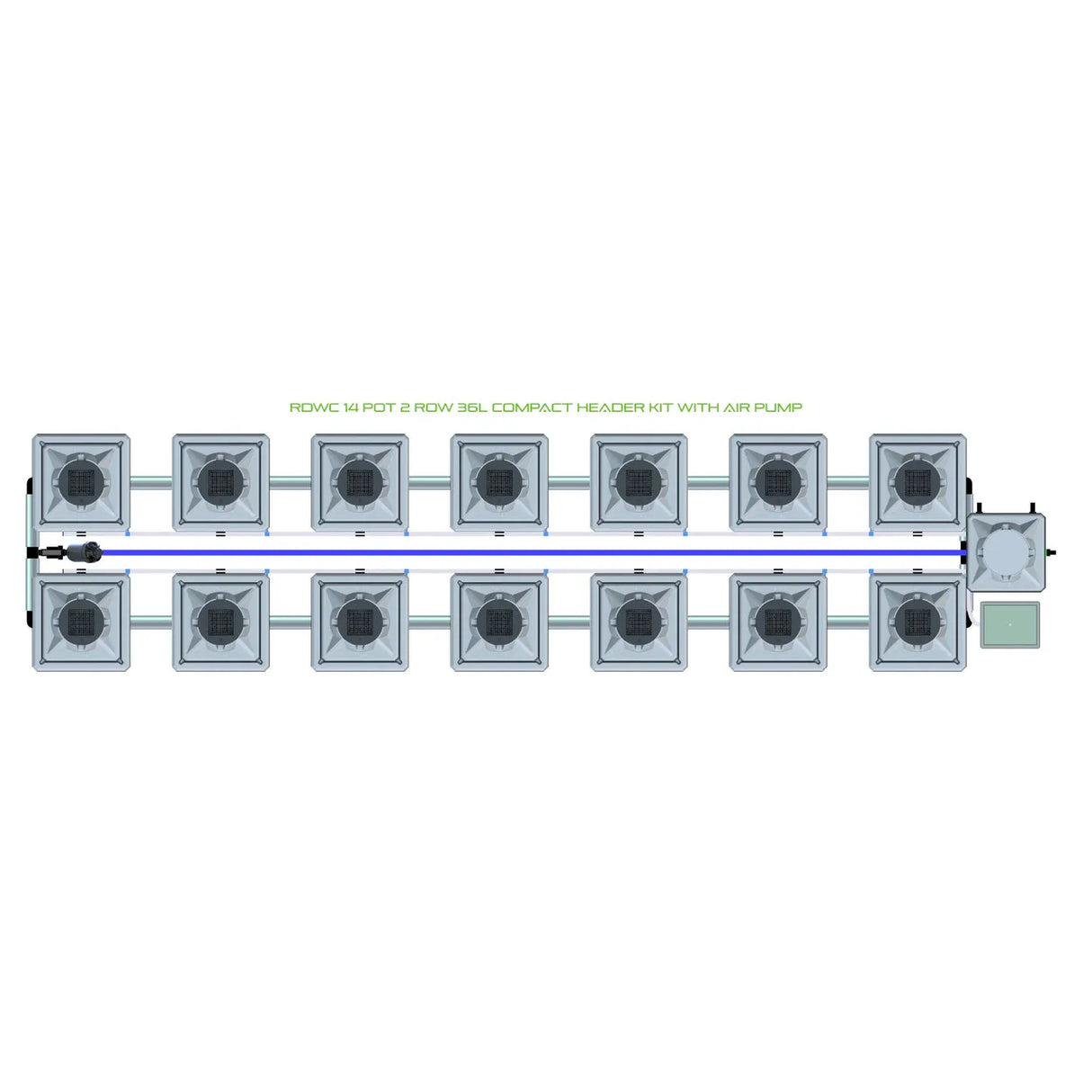 Alien Hydroponics RDWC 14 Pot 2 Row Kit