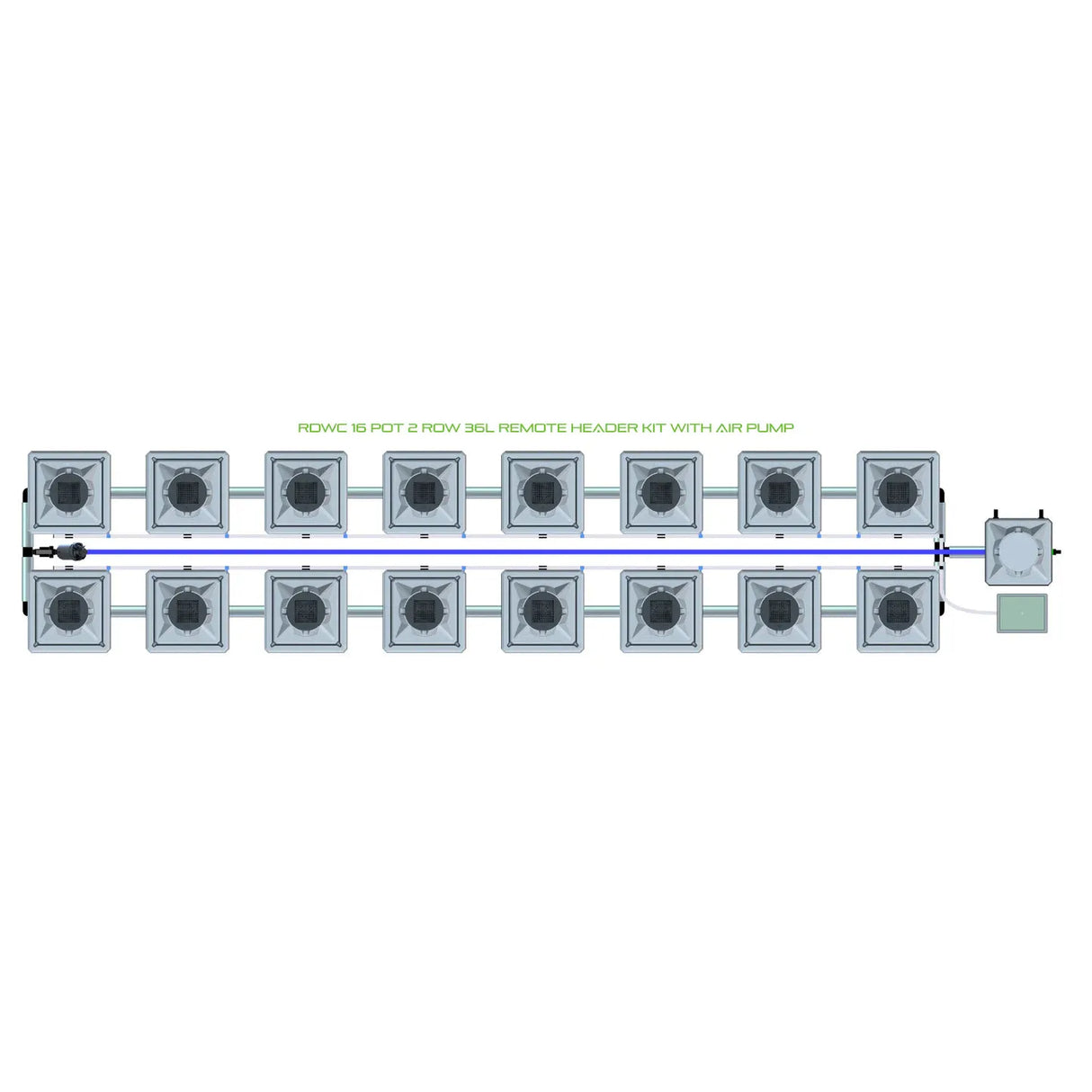 Alien Hydroponics RDWC 16 Pot 2 Row Kit