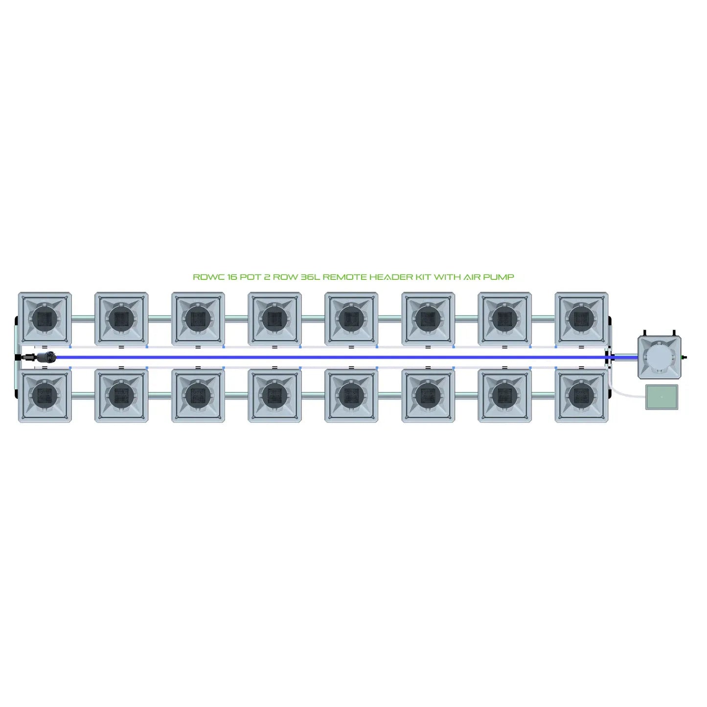 Alien Hydroponics RDWC 16 Pot 2 Row Kit