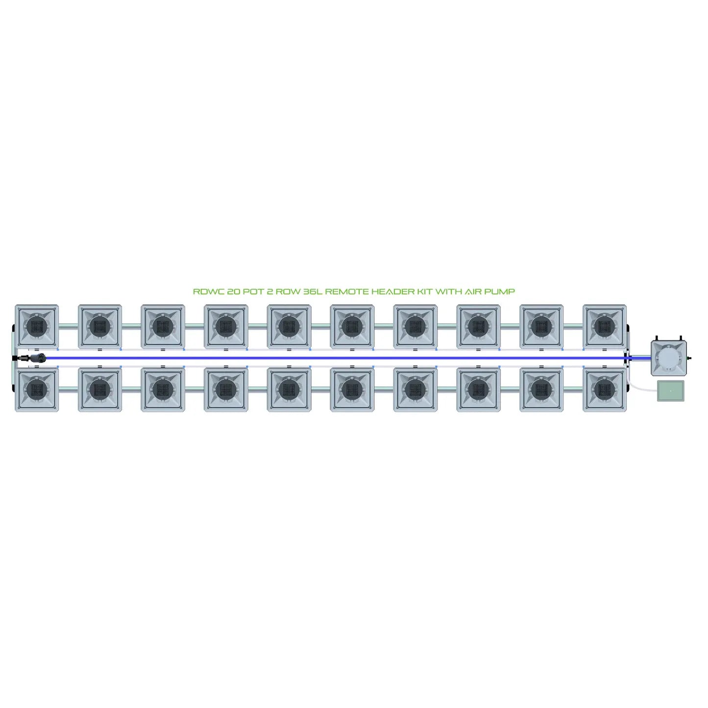 Alien Hydroponics RDWC 20 Pot 2 Row Kit