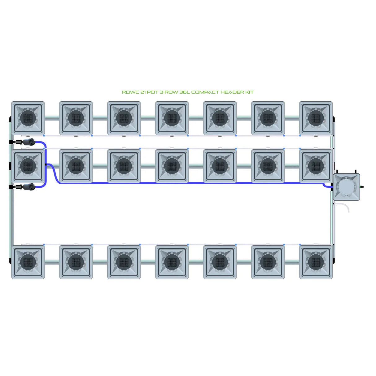 Alien Hydroponics RDWC 21 Pot 3 Row Kit