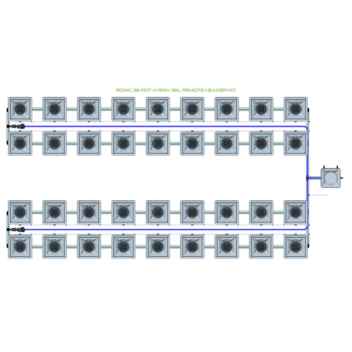 Alien Hydroponics RDWC 36 Pot 4 Row Kit