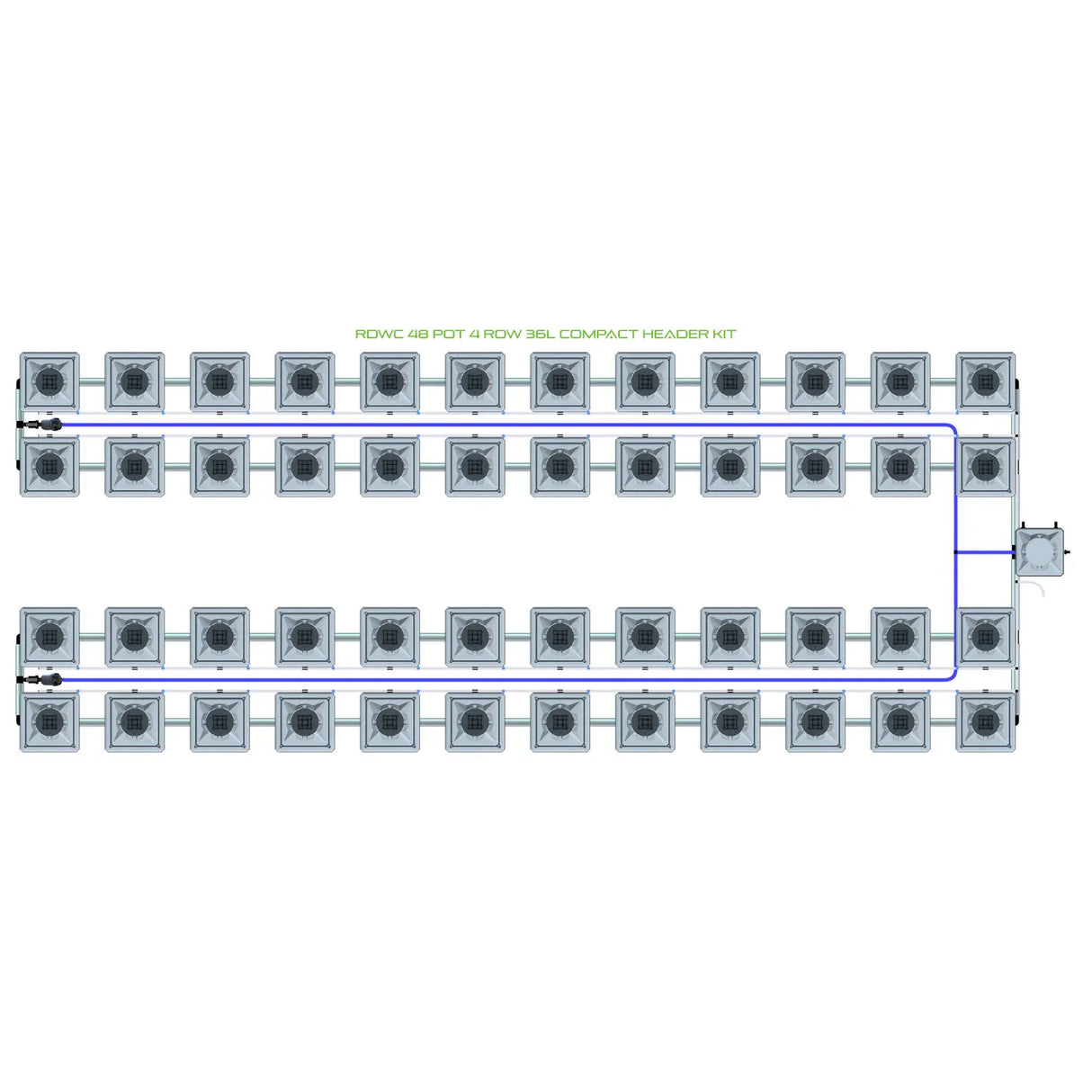 Alien Hydroponics RDWC 48 Pot 4 Row Kit
