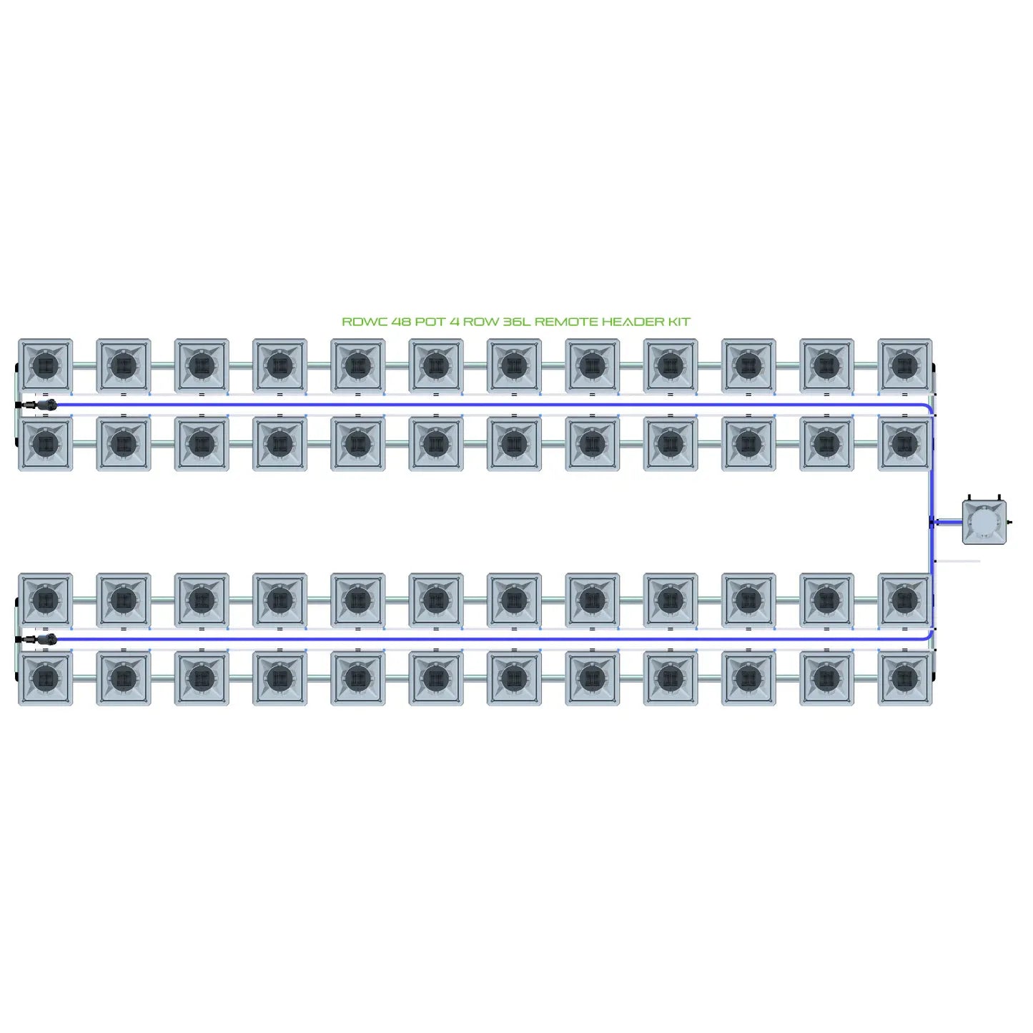 Alien Hydroponics RDWC 48 Pot 4 Row Kit