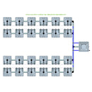 Alien Hydroponics RAIN 24 Pot 4 Row Kit