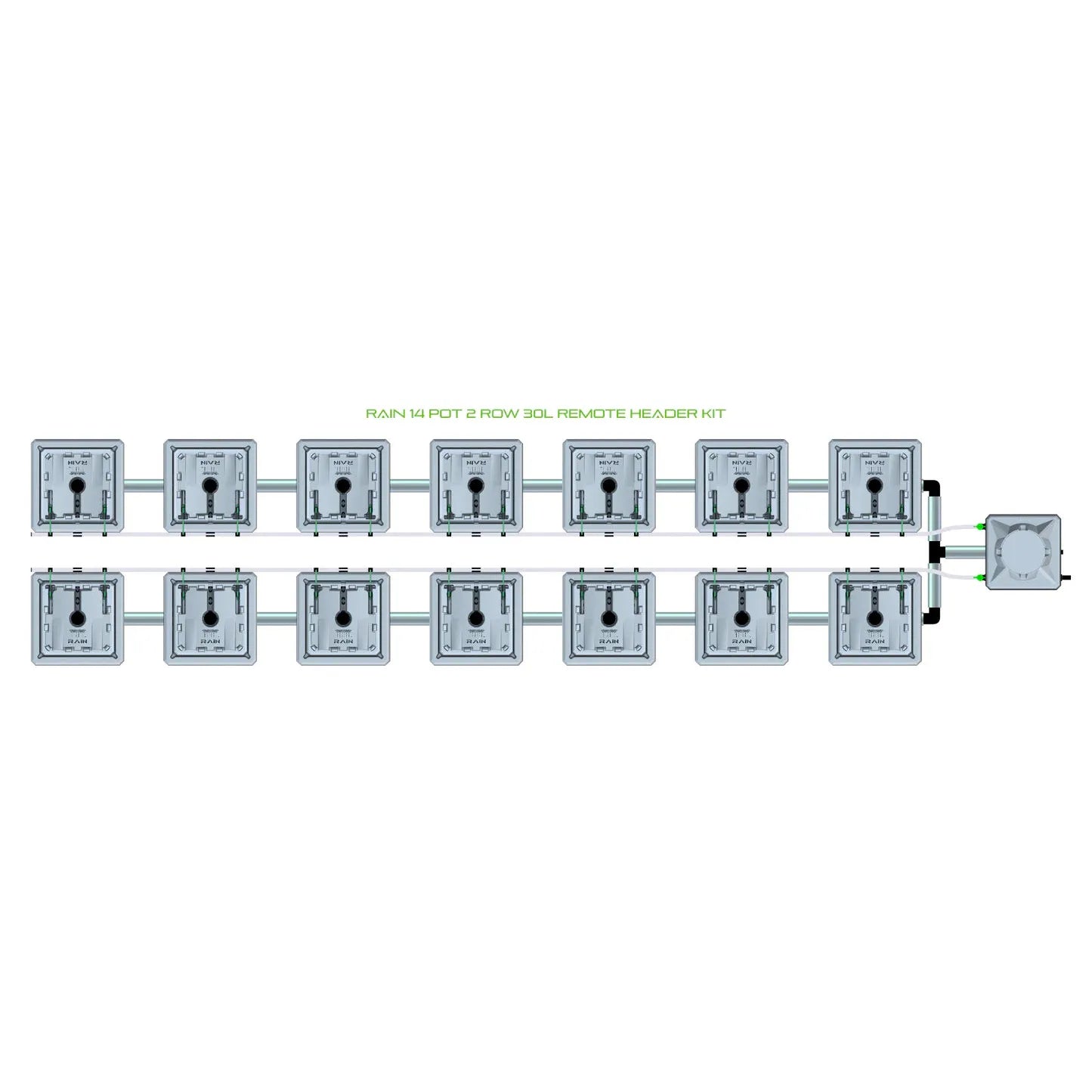 Alien Hydroponics RAIN 14 Pot 2 Row Kit