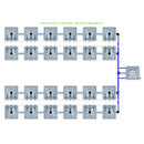 Alien Hydroponics RAIN 24 Pot 4 Row Kit