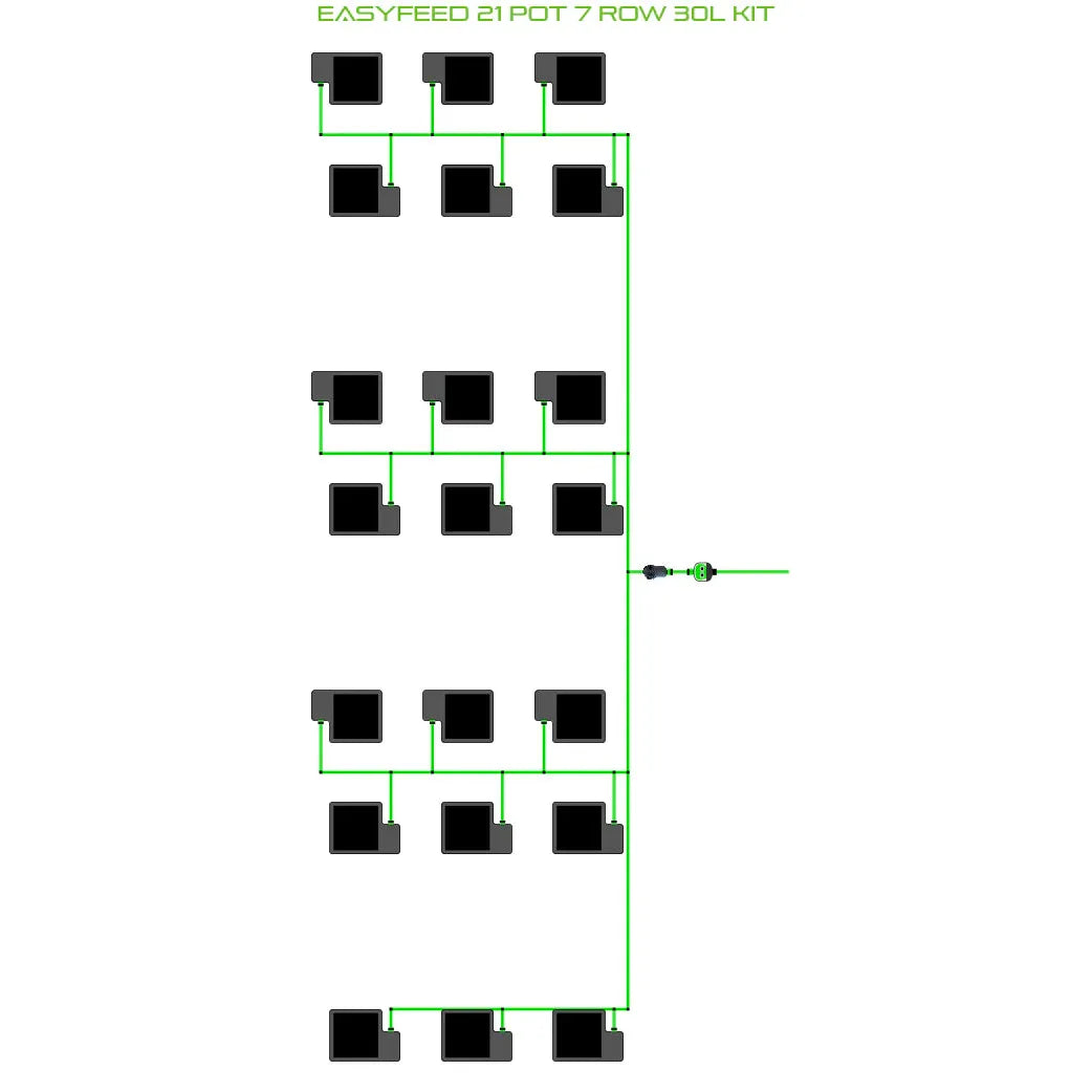 Alien Hydroponics EasyFeed 21 Pot 7 Row Kit