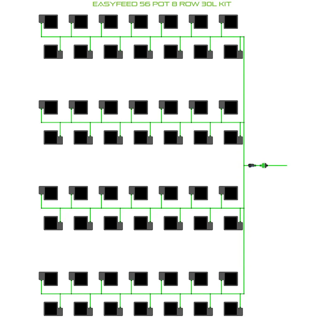Alien Hydroponics EasyFeed 56 Pot 8 Row Kit
