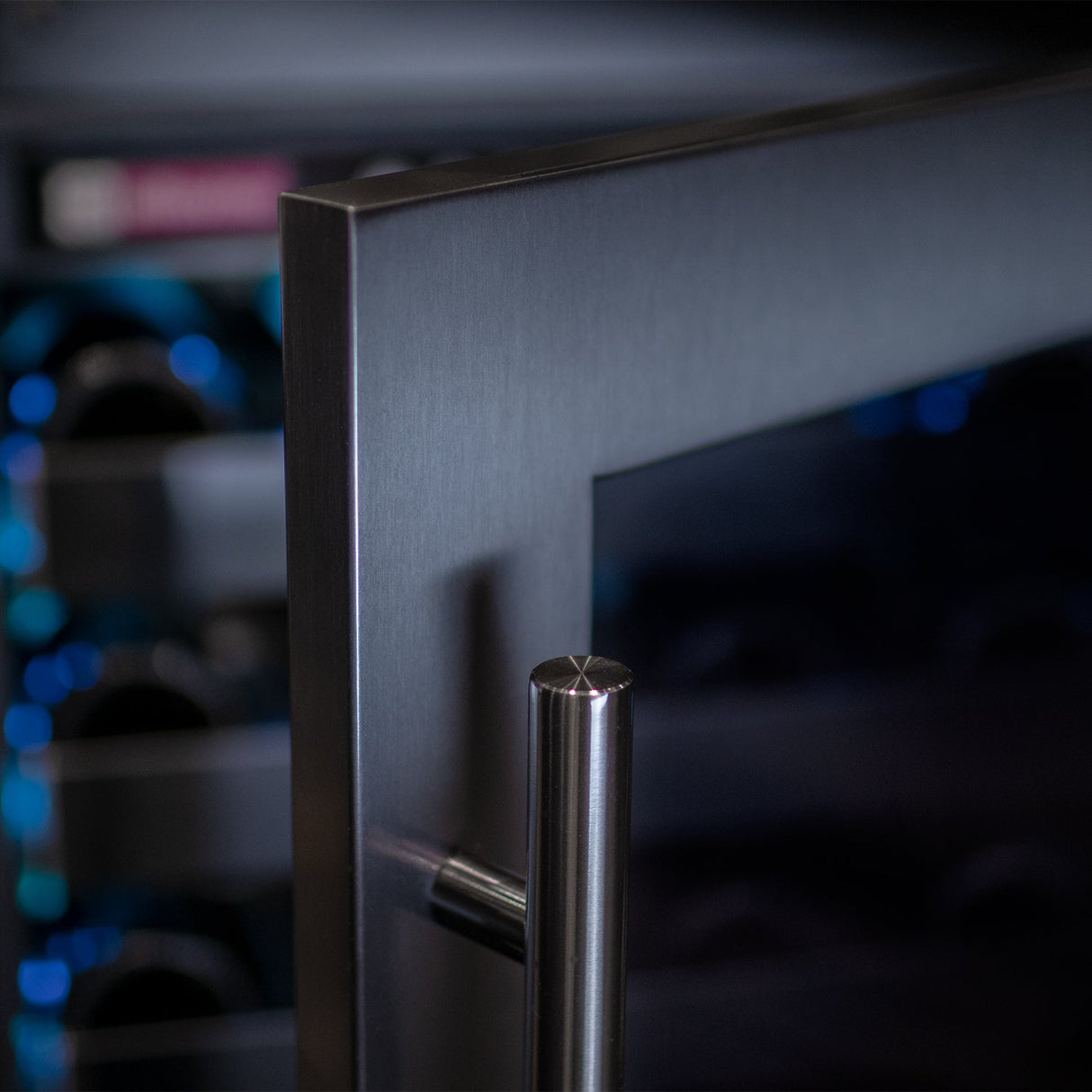 Allavino Reserva Series 50″ 34″ Tall Dual Zone Left Hinge Black Stainless Steel Wine Cooler Refrigerator