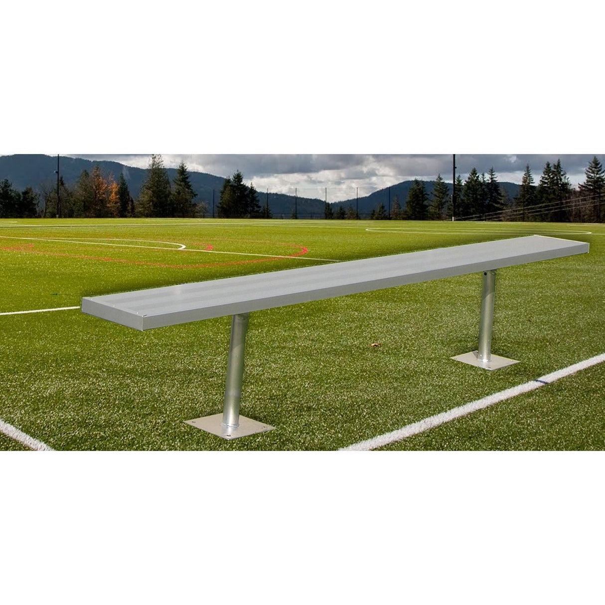 Gared Spectator 27' Surface Mount Backless Bench BE27SM