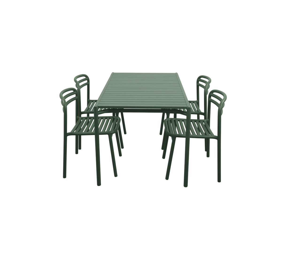 Bliss Rectangular Dining Table with 4 Chairs Outdoor Dining Set